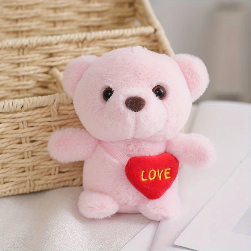 4.7inch Valentine's Day Animal Doll Love Bear Dolls Small Bag Pendants Plush Toys