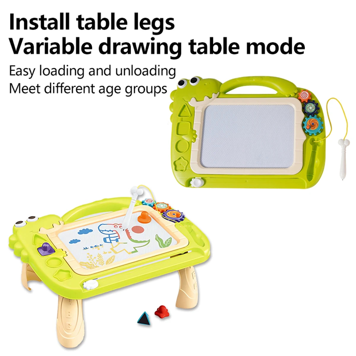 Dinosaur Magnetic Color Drawing Board for Kids