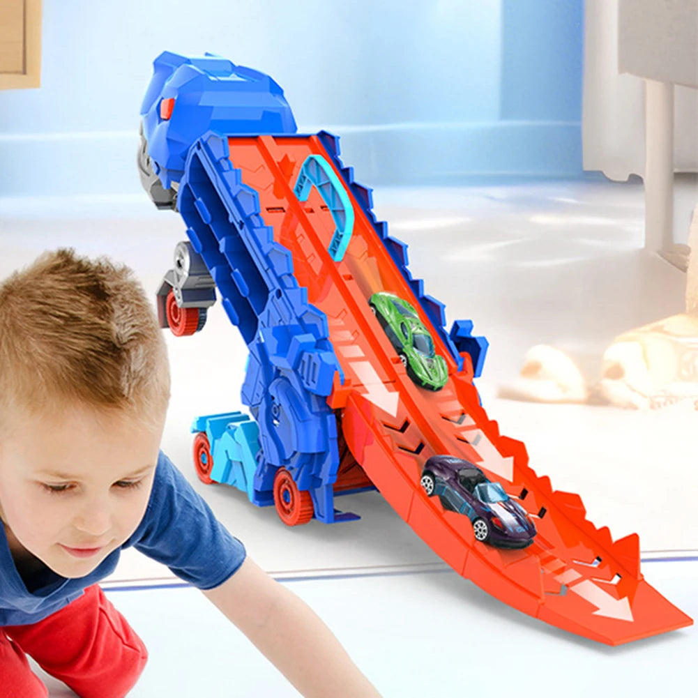Dinosaur Transporter Truck Toy Set