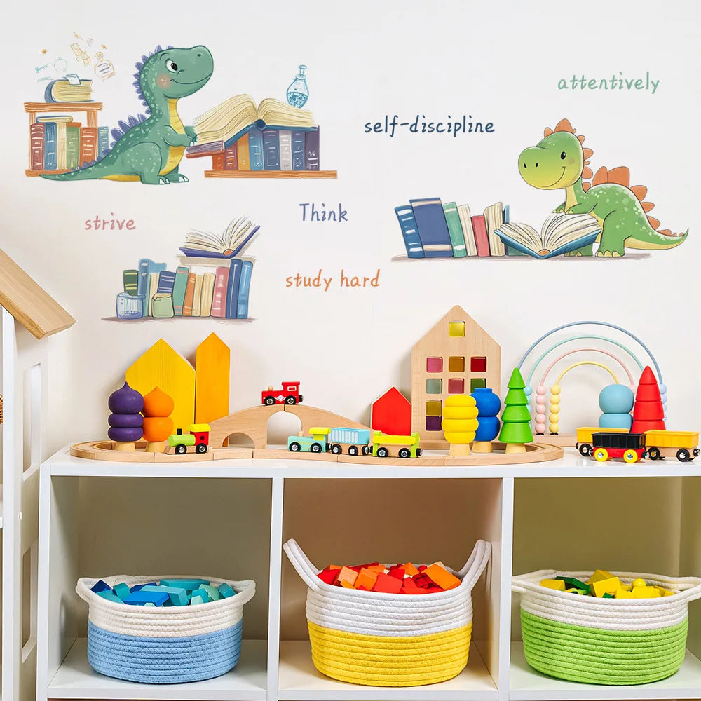 Reading Dinosaur Wall Stickers