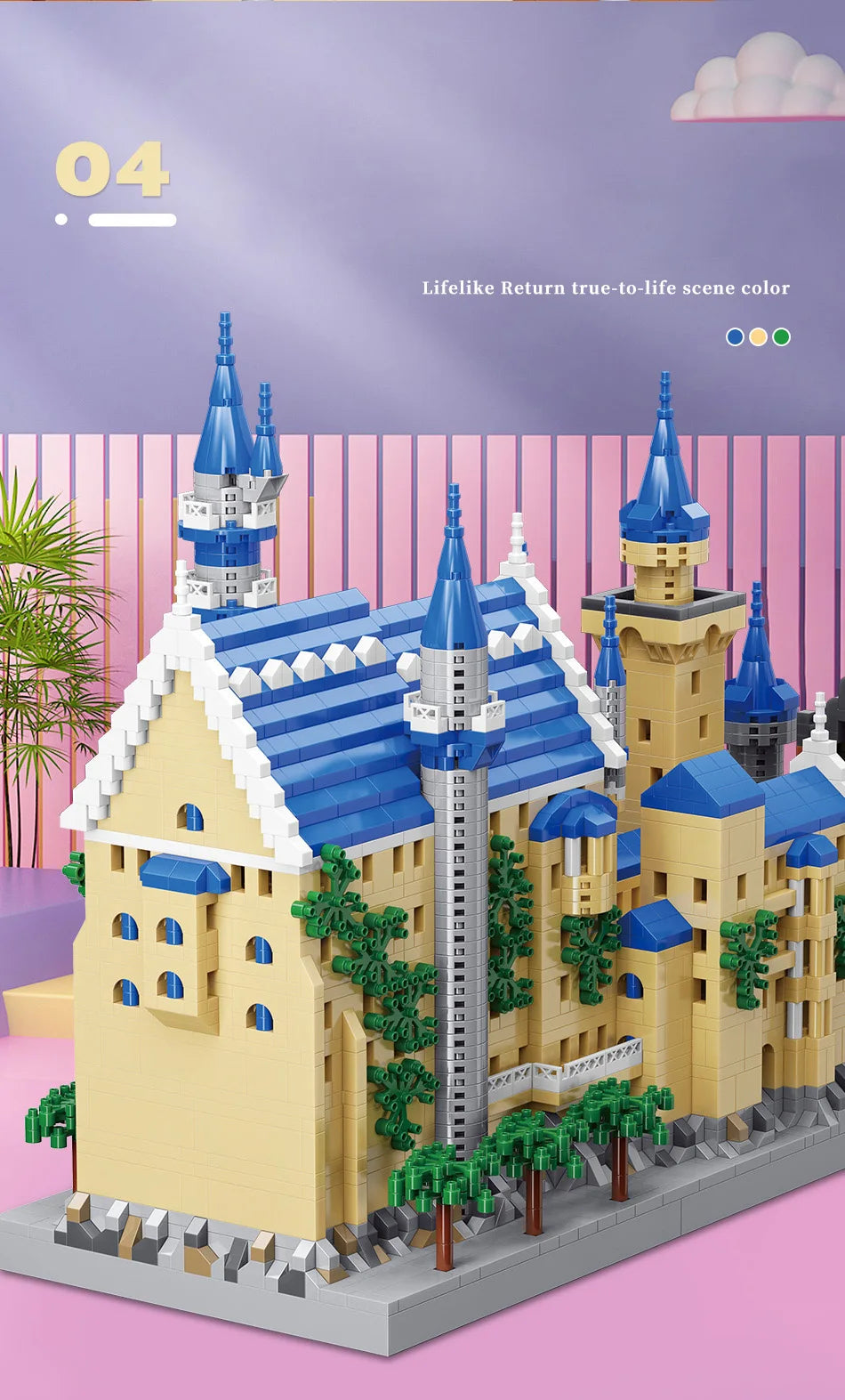 World Famous Architecture Building Block Stone Castles for Dragons that Roar!