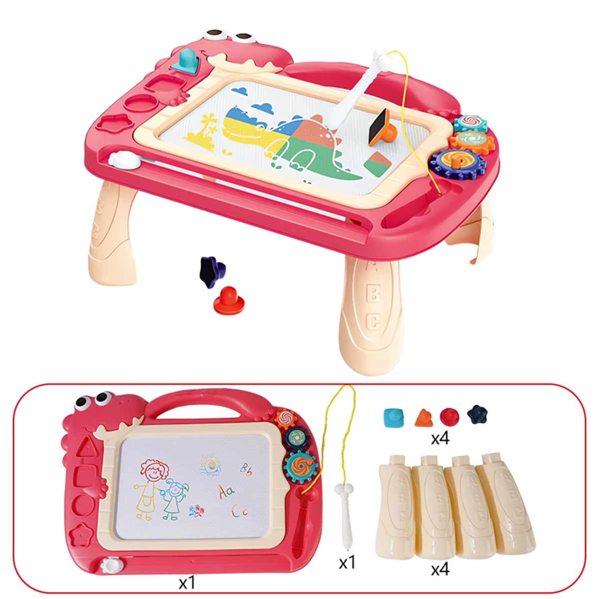 Dinosaur Magnetic Color Drawing Board for Kids
