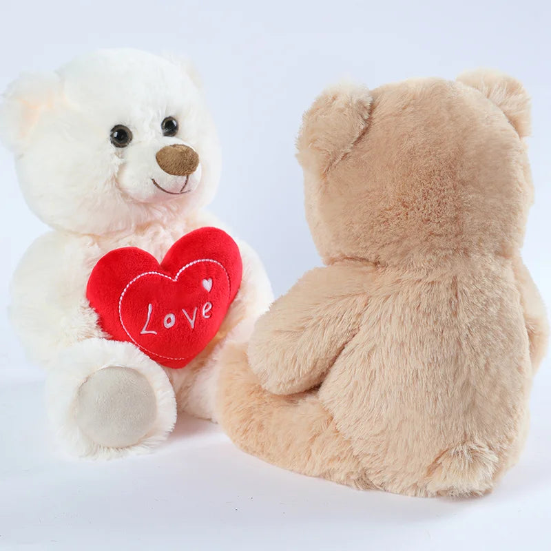 30cm Valentine's Day Plush Toy - CuteLove Dog & Love Bear Soft Stuffed Animal Gift for Her, Girlfriend, Kids Sofa Decor