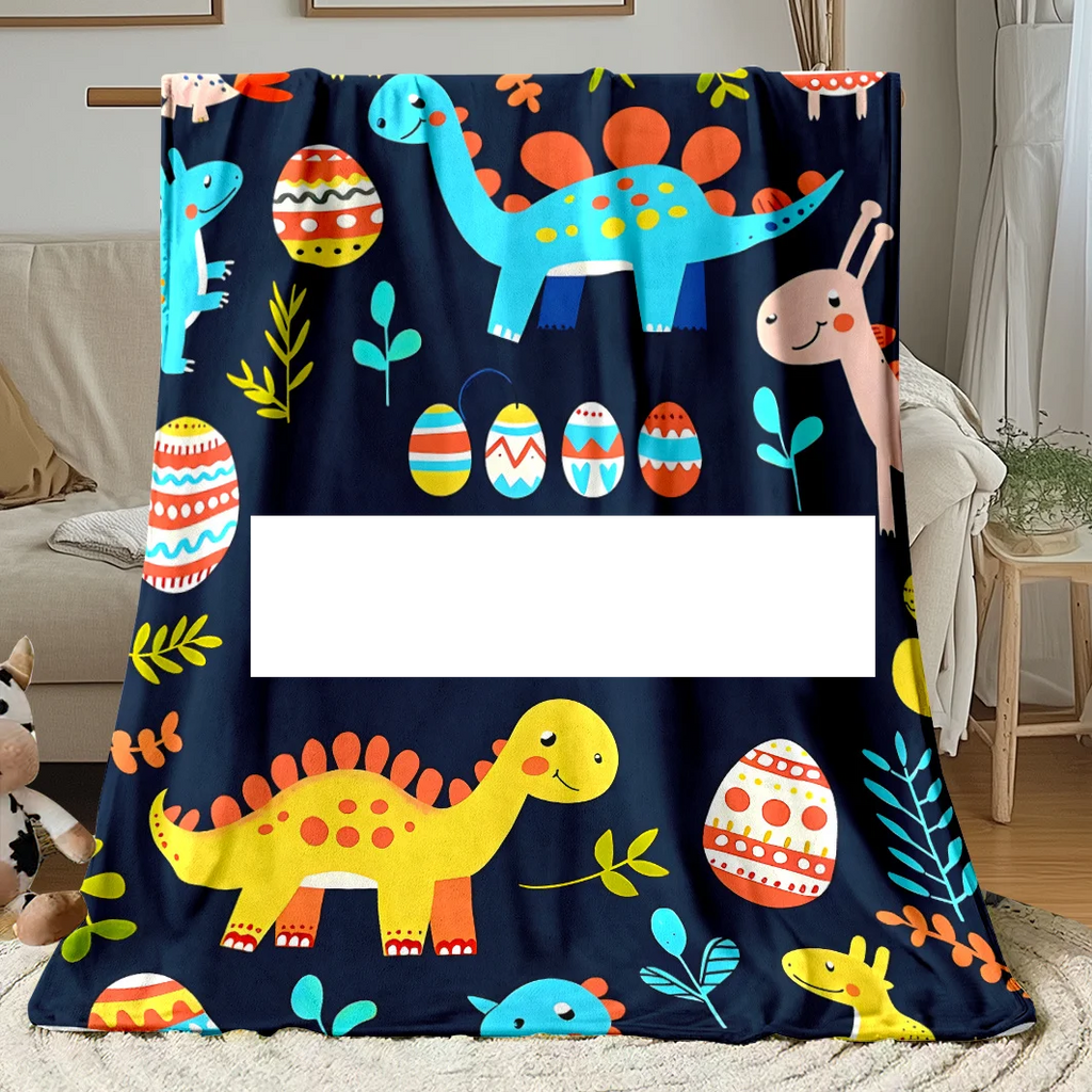 Custom Name Dinosaur Blanket