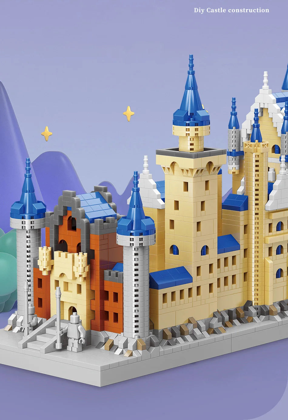 World Famous Architecture Building Block Stone Castles for Dragons that Roar!