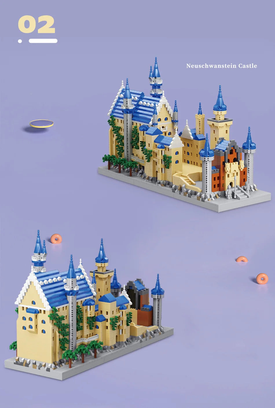 World Famous Architecture Building Block Stone Castles for Dragons that Roar!