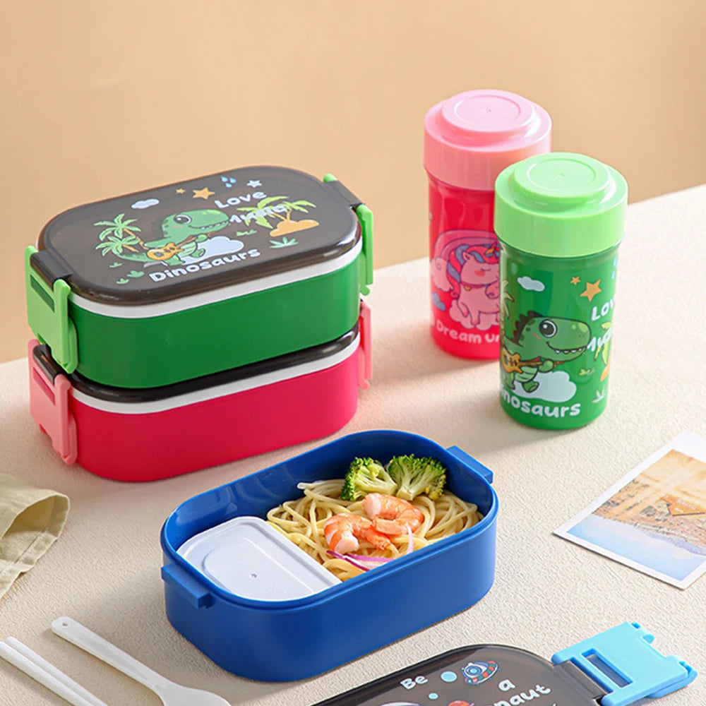 Dinosaur & Unicorn Kids Lunch Box Set