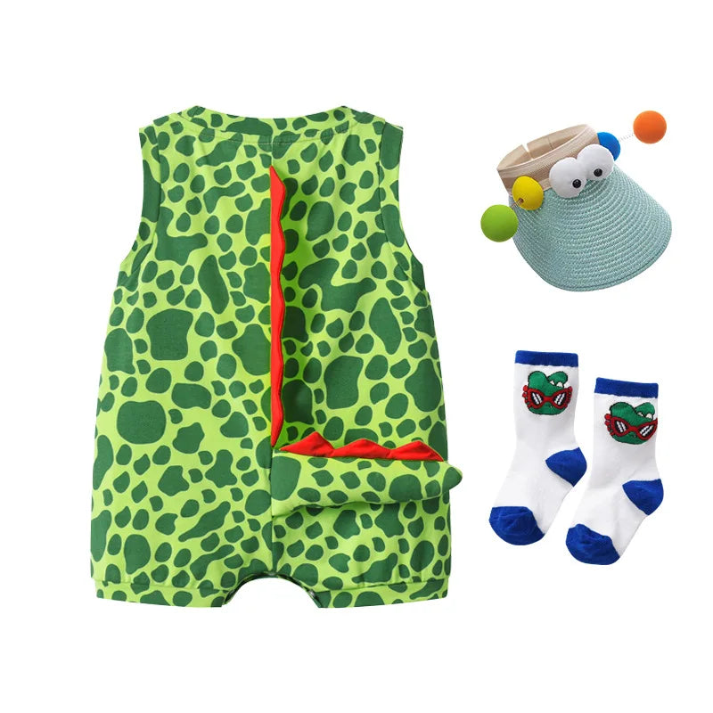 Kawaii Dinosaur Summer Baby Romper