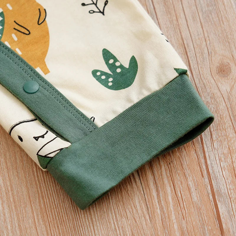 Cute Cartoon Dinosaur Cotton Baby Jumpsuit