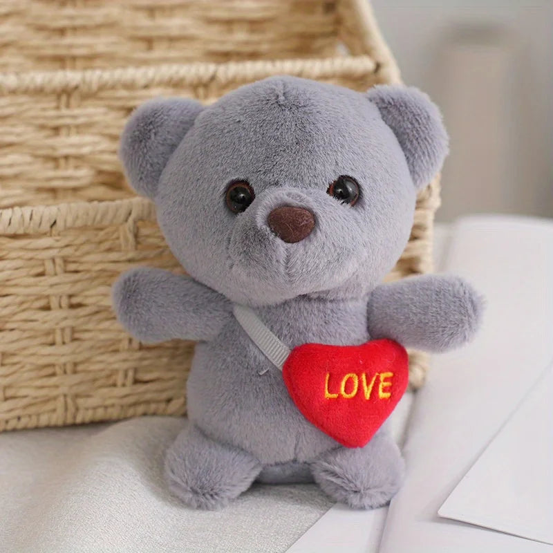 4.7inch Valentine's Day Animal Doll Love Bear Dolls Small Bag Pendants Plush Toys