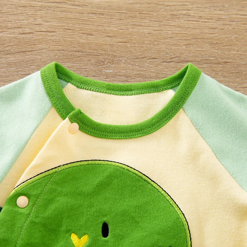 3D Cartoon Dinosaur Long Sleeve Baby Jumpsuit (0–18M)