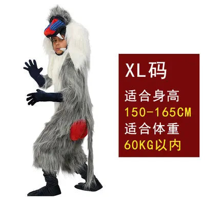 Baboon Animal Costume for Kids & Adults