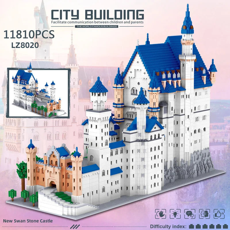 World Famous Architecture Building Block Stone Castles for Dragons that Roar!
