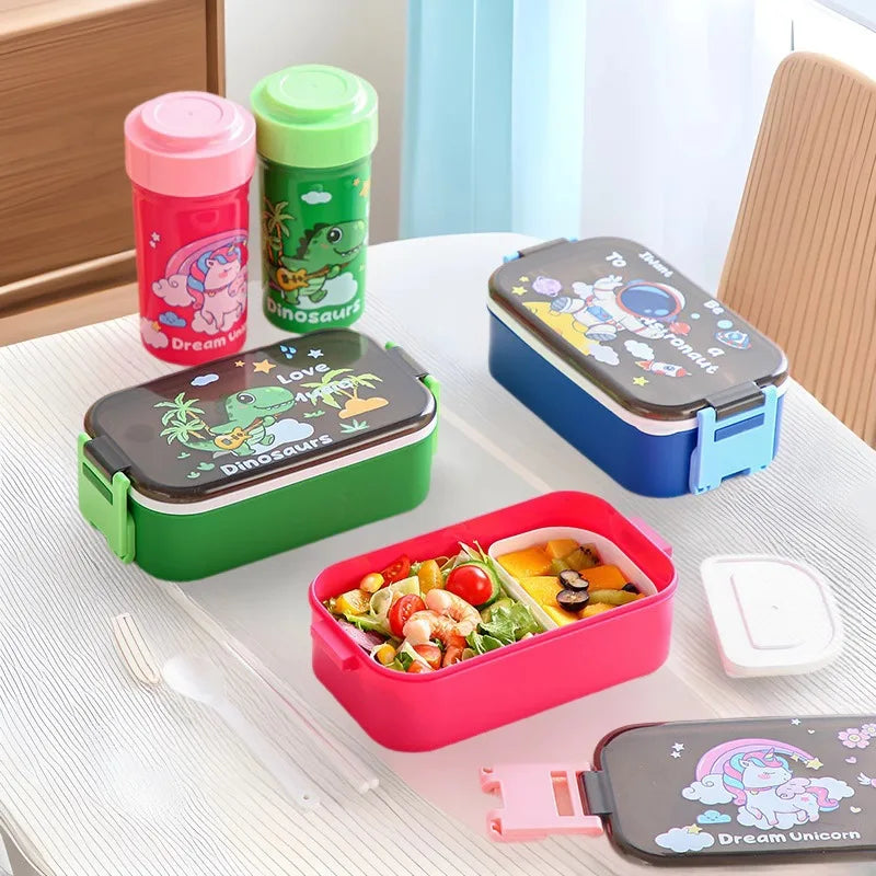 Dinosaur & Unicorn Kids Lunch Box Set