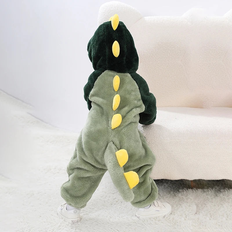 Dinosaur Hooded Winter Baby Romper