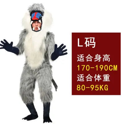 Baboon Animal Costume for Kids & Adults