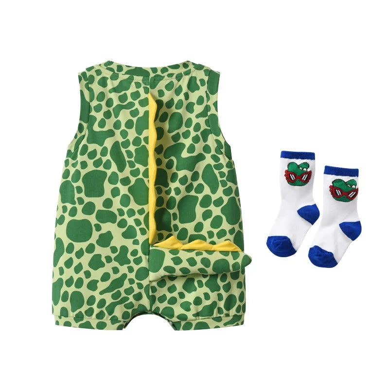 Kawaii Dinosaur Summer Baby Romper