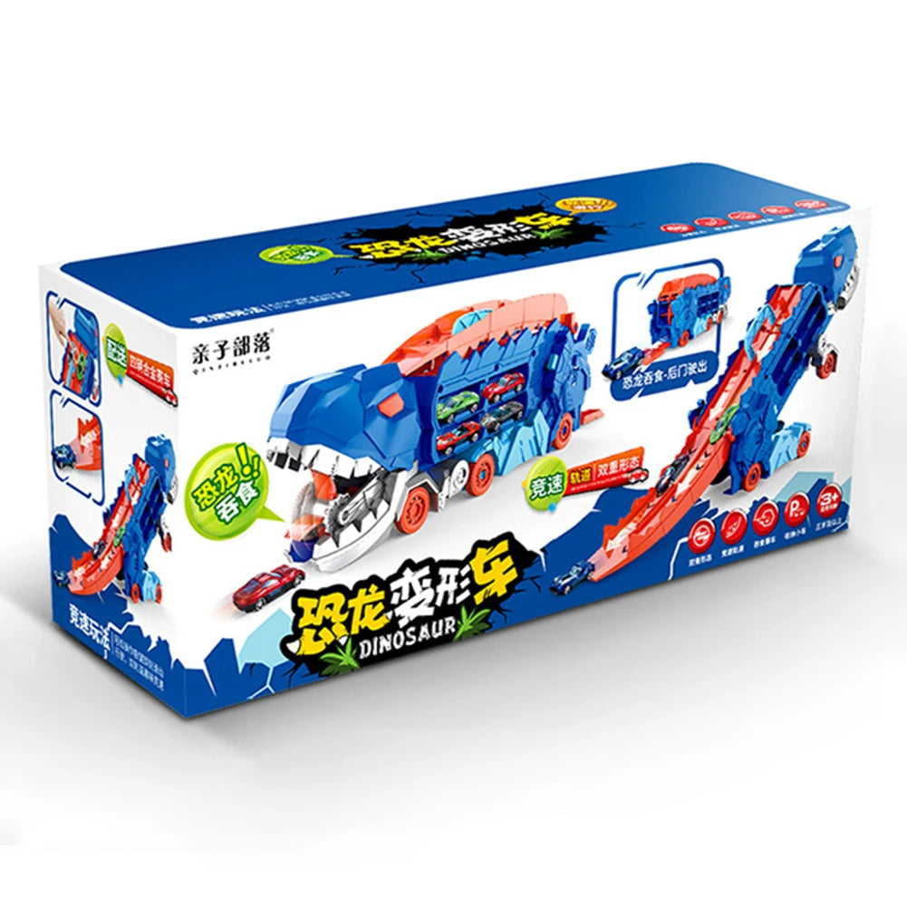Dinosaur Transporter Truck Toy Set