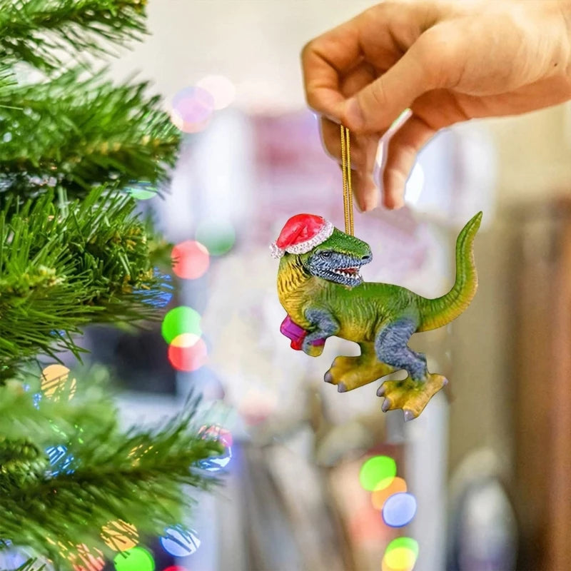 Christmas Dinosaur Ornament