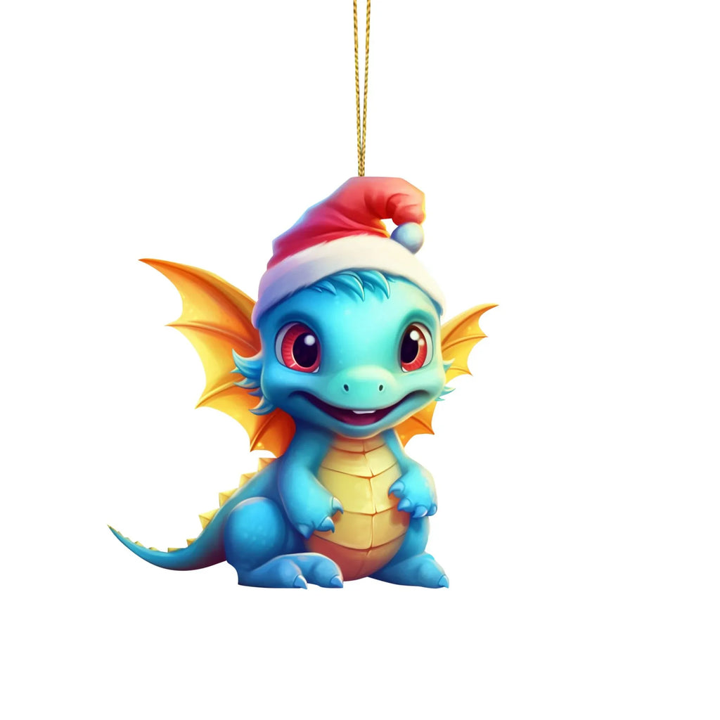 Cute Christmas Dragon Ornament