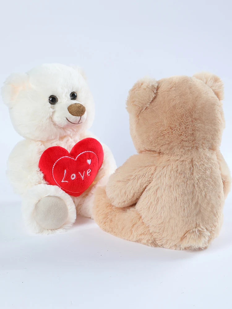 30cm Valentine's Day Plush Toy - CuteLove Dog & Love Bear Soft Stuffed Animal Gift for Her, Girlfriend, Kids Sofa Decor