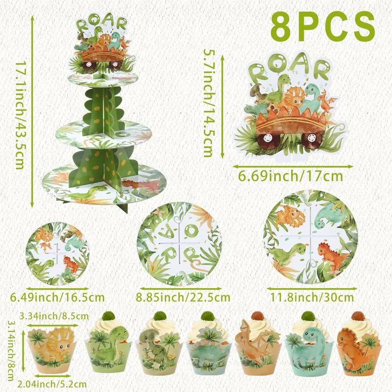 Roar Dinosaur Theme Party Tableware Set