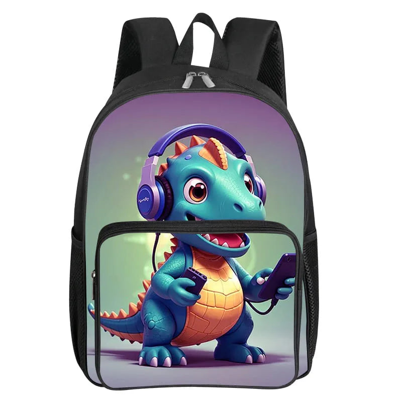 Dinosaur Pattern School Backpack