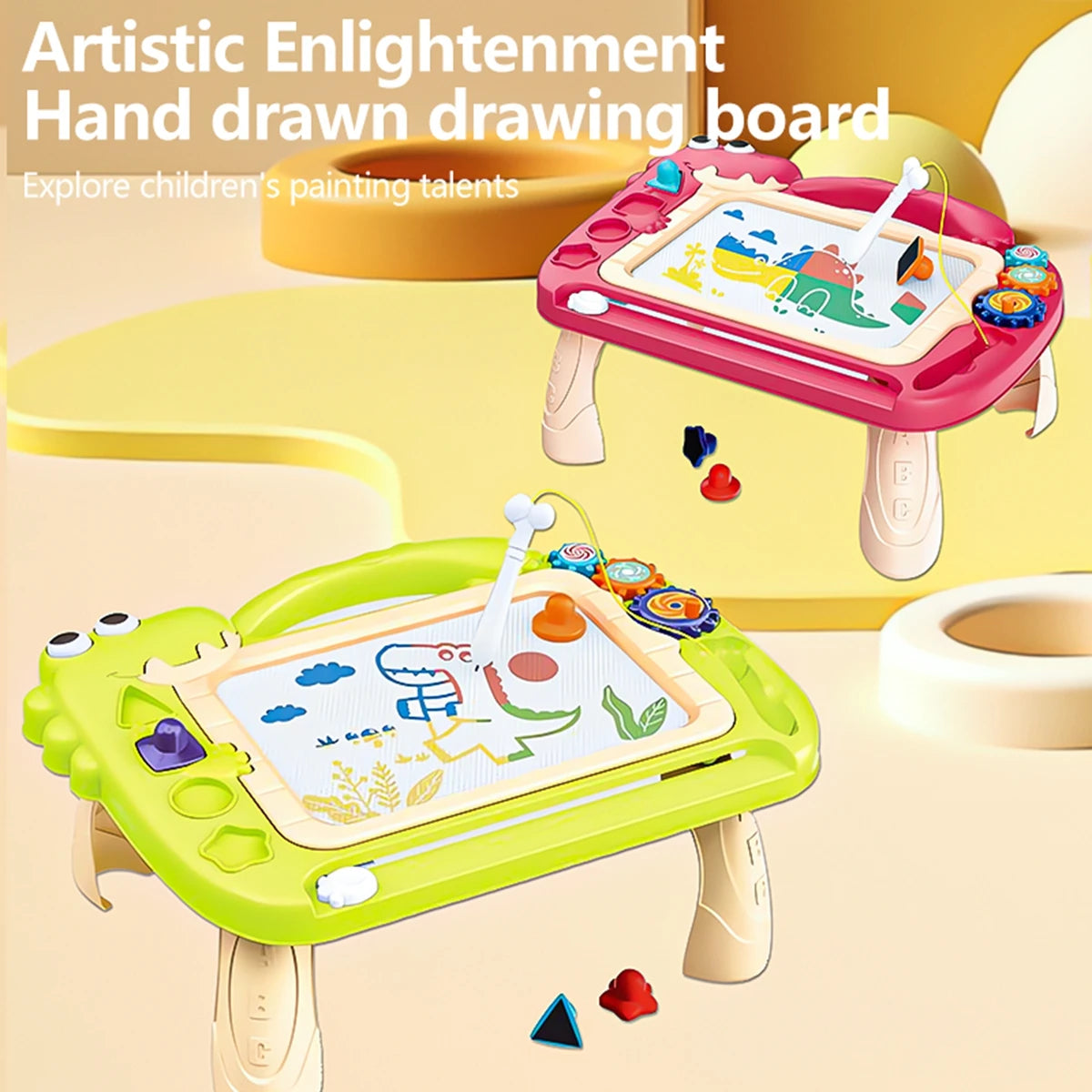 Dinosaur Magnetic Color Drawing Board for Kids