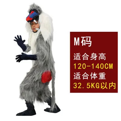 Baboon Animal Costume for Kids & Adults