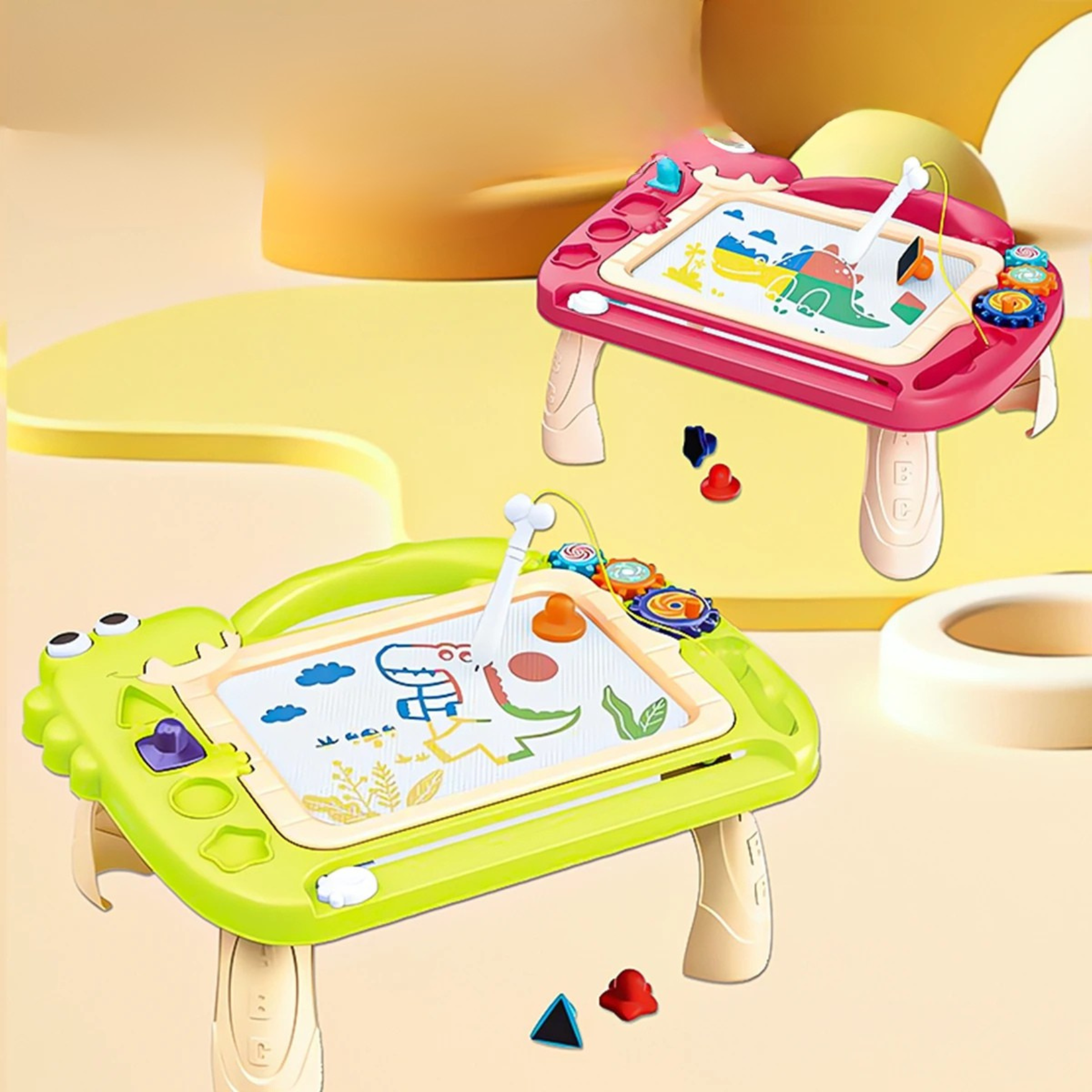 Dinosaur Magnetic Color Drawing Board for Kids